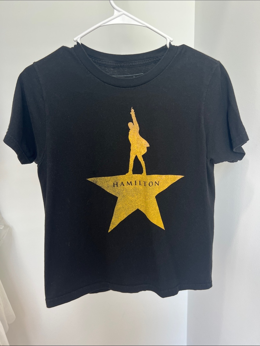 Official Hamilton Black Tee with Gold Star Graphic